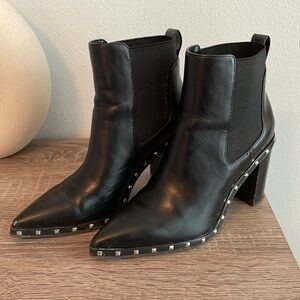 Charles by Charles David Stud Dodger Ankle Boots 8 M